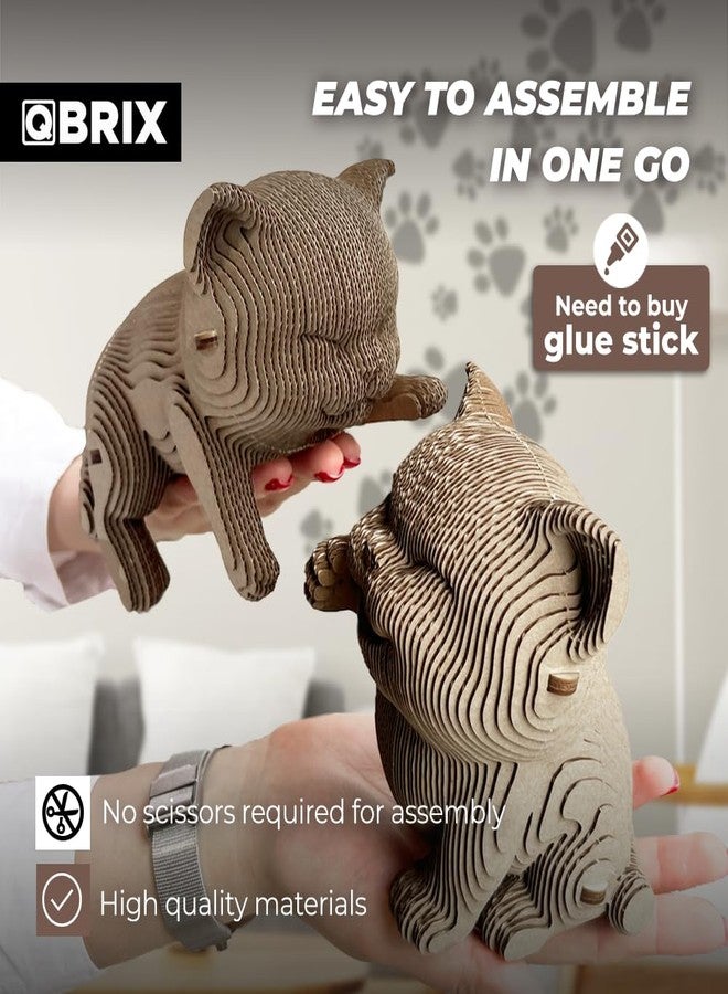 QBRIX Another 3 Cats 3D Puzzle for Adults, DIY Craft Kit for Home Decor, 3D Model Kit for Teens, Creative Gift for Boys & Girls 14+, Cardboard Model Building Kit - Image 3